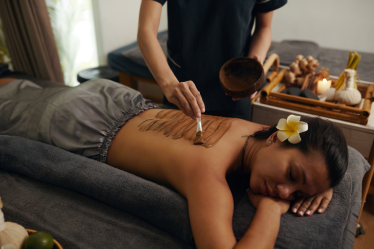 Coffee and sugar body scrub at Spa Cafe